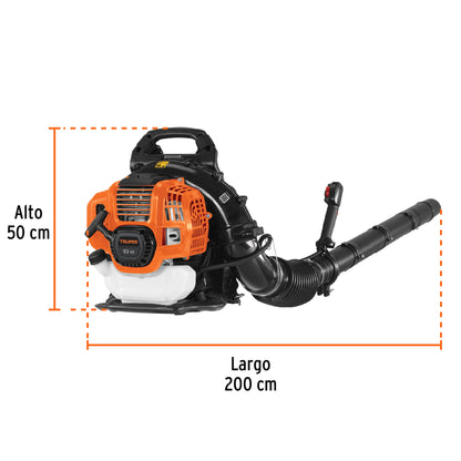 Sopladora tipo Mochila a Gasolina 53cc TRUPER – Alta Potencia para Jardín y Obra