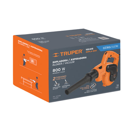 Sopladora Aspiradora Eléctrica 800W Truper – Jardín y Taller