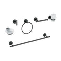 Juego Completo 6 Accesorios Baño Negro FOSET TÚBIG TBA-7000M - Solución Profesional Organización Baño Acero Inoxidable Semiempotrar