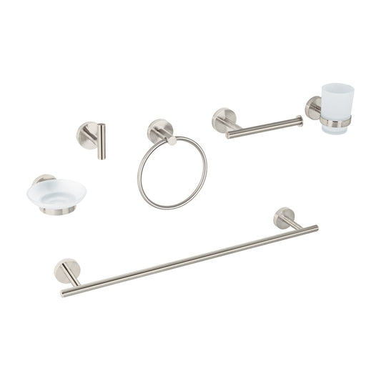 Juego Completo 6 Accesorios Baño Acero Inoxidable FOSET TÚBIG TBA-7000N - Organiza y Moderniza tu Baño