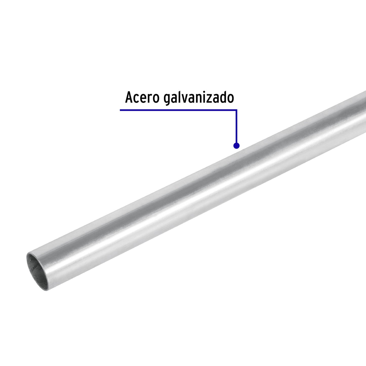 Tubo conduit eléctrico 1/2" pared extra delgada 0.7 mm, etiqueta azul, 3 metros. Ideal para instalaciones eléctricas residenciales y comerciales. Marca VOLTECK®.