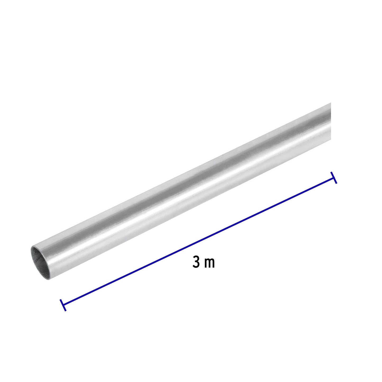 Tubo conduit eléctrico 1/2" pared extra delgada 0.7 mm, etiqueta azul, 3 metros. Ideal para instalaciones eléctricas residenciales y comerciales. Marca VOLTECK®.