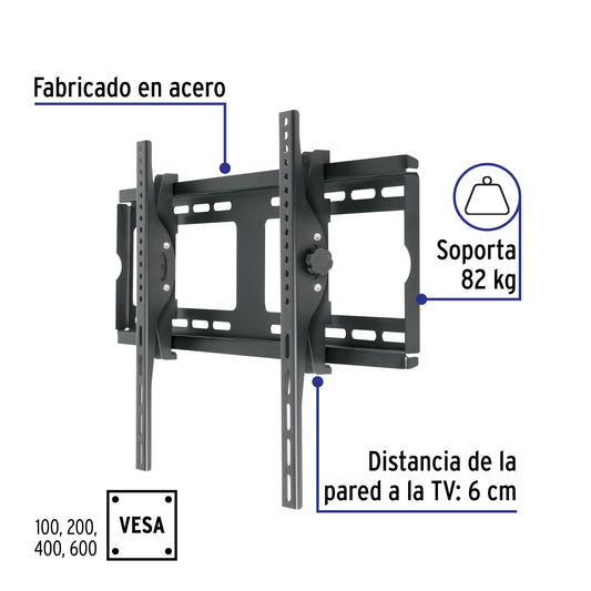 Soporte de Pared para TV 26-65 Pulgadas con Movimiento Angular - Acero Resistente Compatible VESA