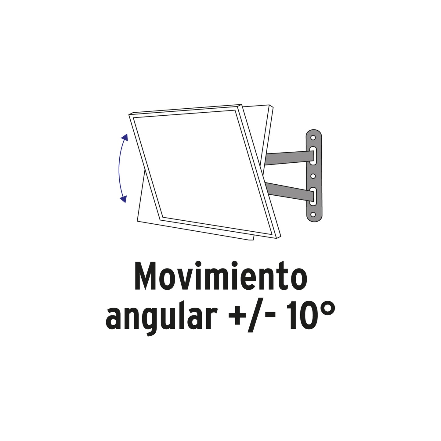 Soporte de Pared para TV 26-65 Pulgadas con Movimiento Angular - Acero Resistente Compatible VESA