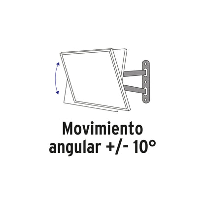 Soporte de Pared para TV 26-65 Pulgadas con Movimiento Angular - Acero Resistente Compatible VESA