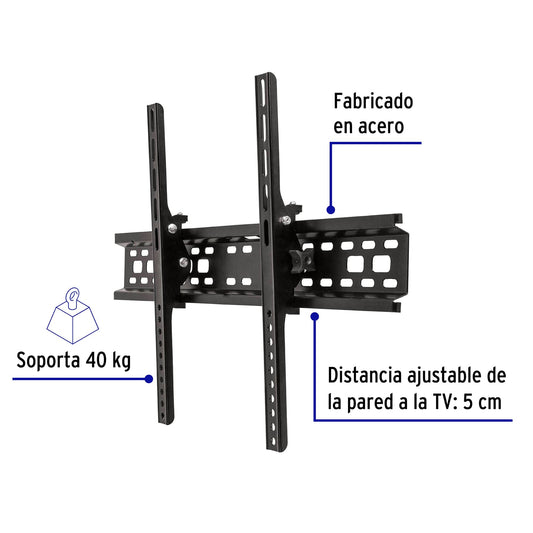 Soporte de Pared para TV 32-70 Pulgadas Movimiento Angular - Compatible VESA 100/150/200/300/400/600 - Acero Industrial