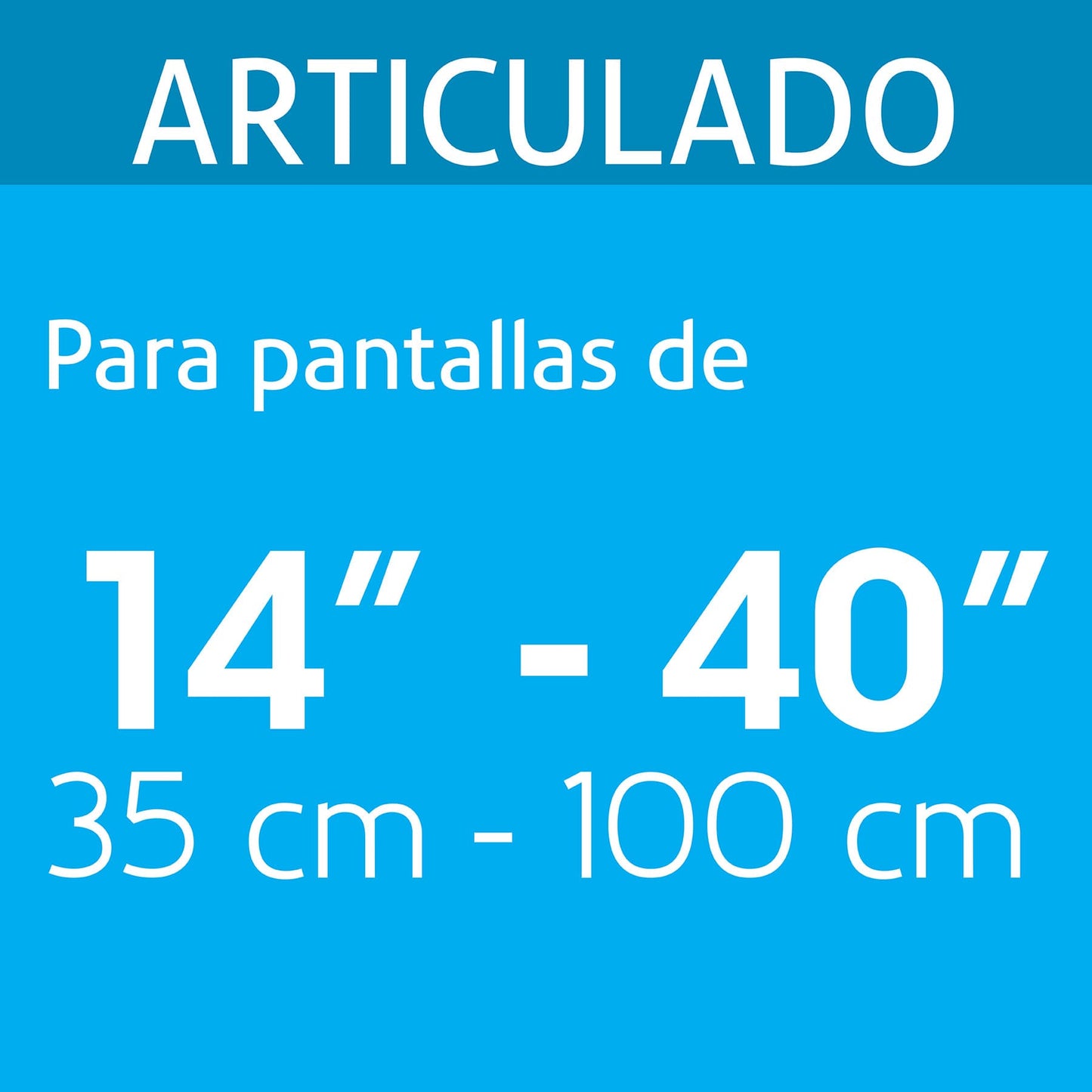 Soporte de Pared para TV 14-40 Pulgadas Triple Articulado Angular - Compatible VESA 100/130/200 - Acero Reforzado