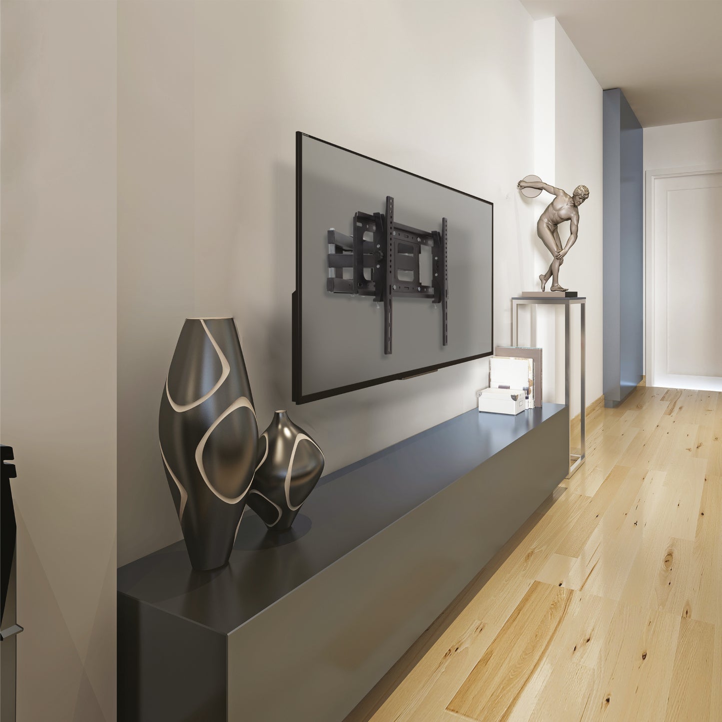 Soporte de Pared para TV 26-65 Pulgadas Articulado Angular - Compatible VESA 100/200/400/600 - Acero Resistente