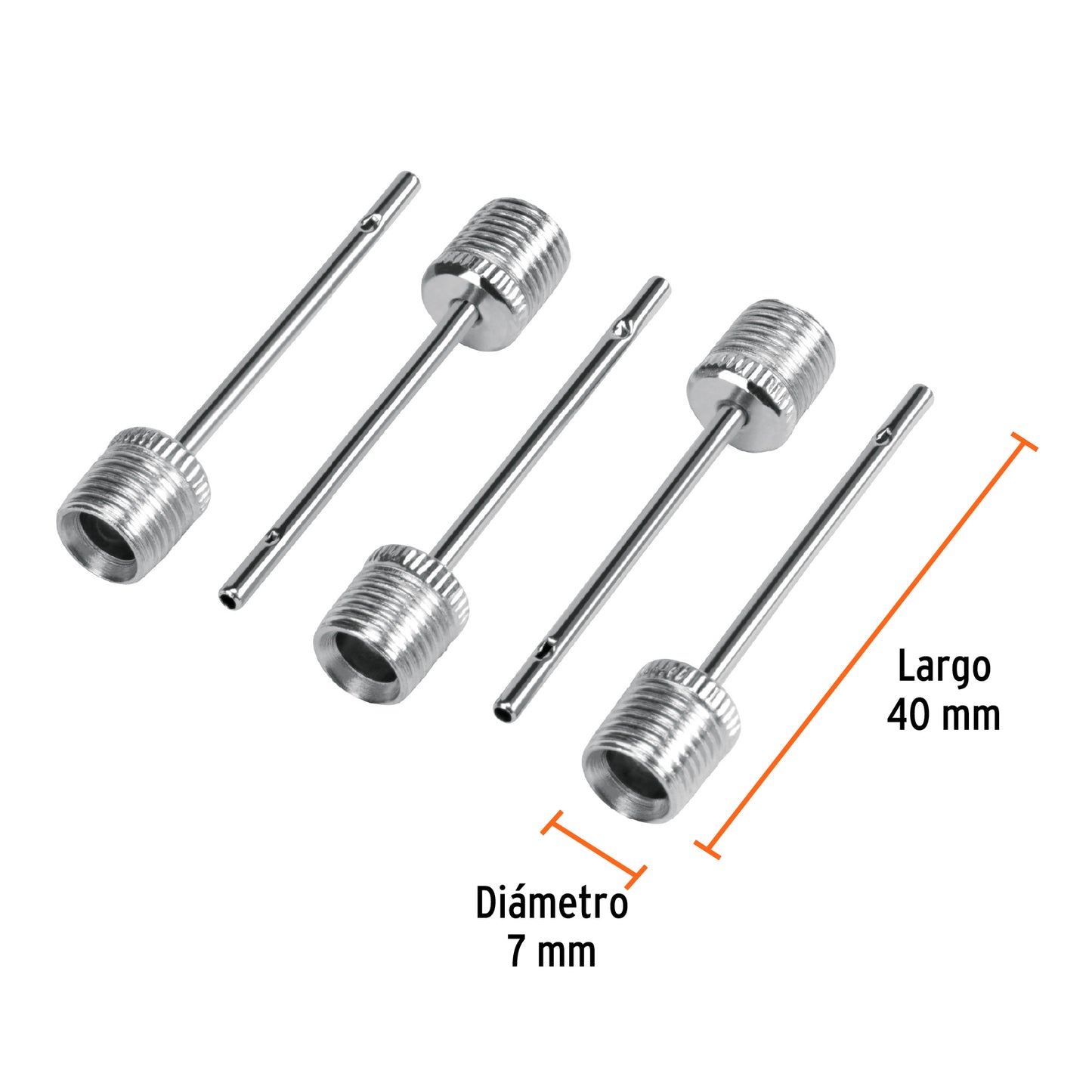 Kit 5 Válvulas Profesionales PRETUL para Inflar Balones - Aguja Acero Inoxidable - Solución Completa Inflado Deportivo