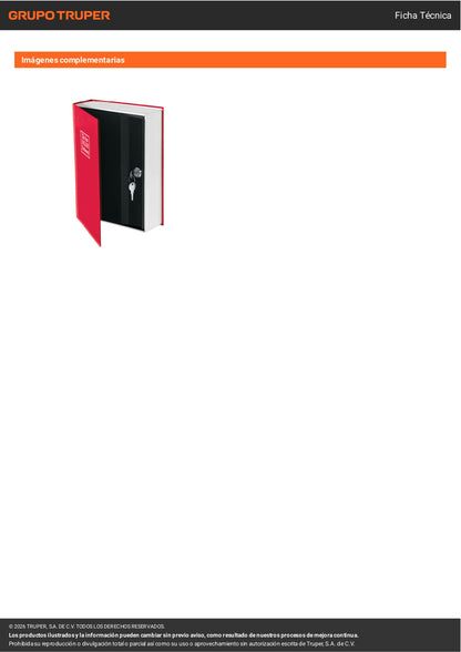 Caja Fuerte Tipo Libro HERMEX 26 cm | Escondite Seguro para Casa y Oficina