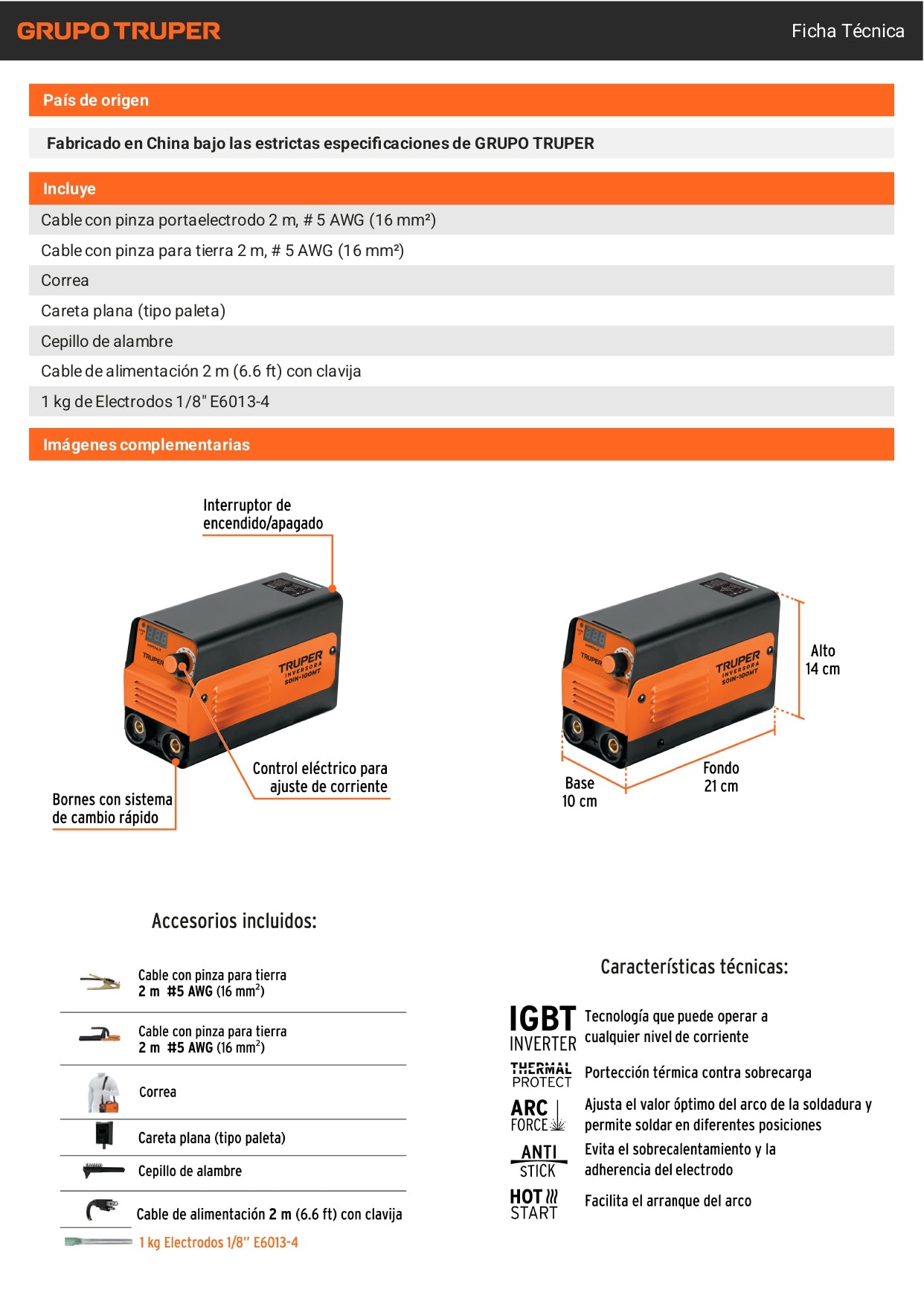 Mini soldadora inversora 100A, 127V, TRUPER