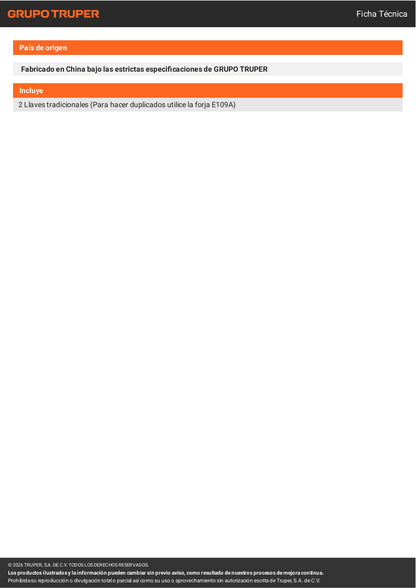 Candado antipalanca 88mm con cuerpo de latón y llave tradicional HERMEX. Alta resistencia al corte y palanca. Ideal para uso exterior e industrial