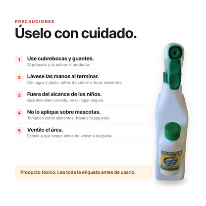 Precauciones de uso del insecticida Punto Final Spray