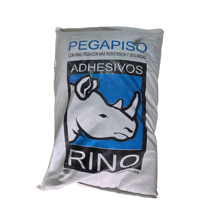 Pegapiso Rino de 20 kg, adhesivo cerámico gris para pisos, losetas, cantera y azulejos
