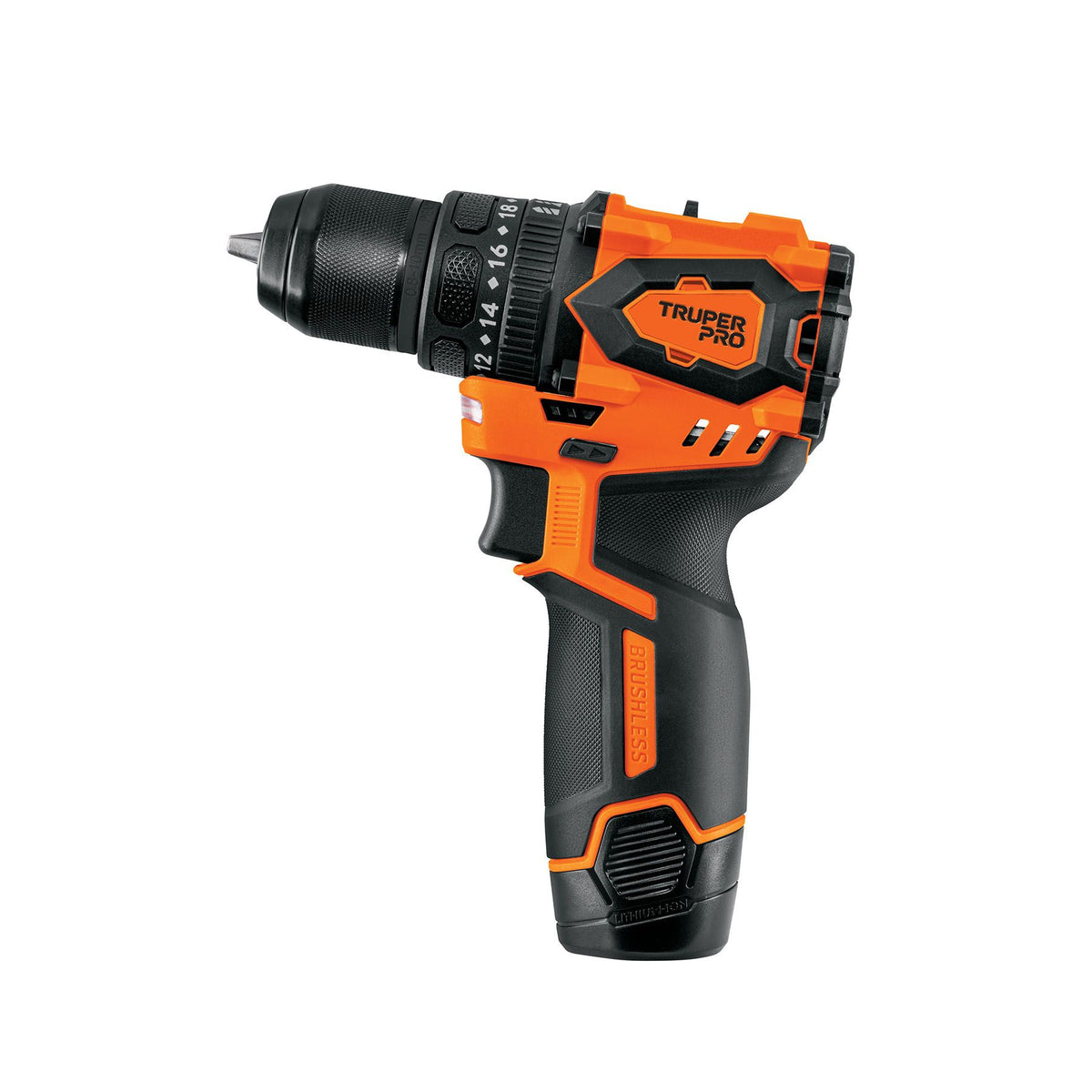 Rotomartillo inalámbrico Truper Pro de 12 V y broquero de 3/8 in, modelo A12-ROT-1, con motor sin carbones