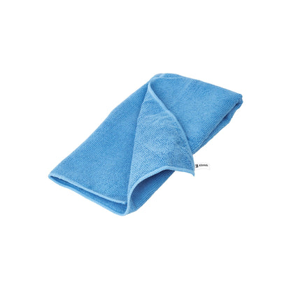 Toalla de microfibra Klintek de 40 x 40 cm, color azul, doblada