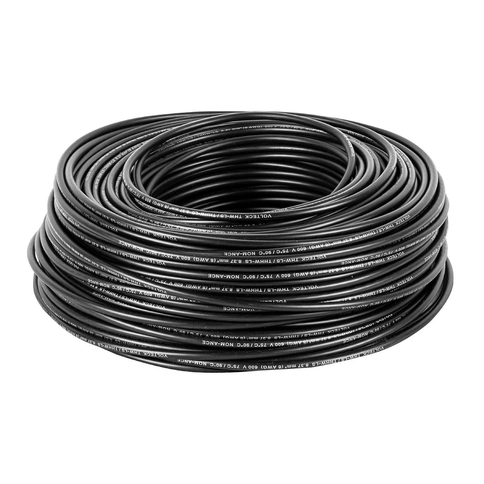 Rollos de Cables para Luz THHW-LS negros, 100 m Volteck