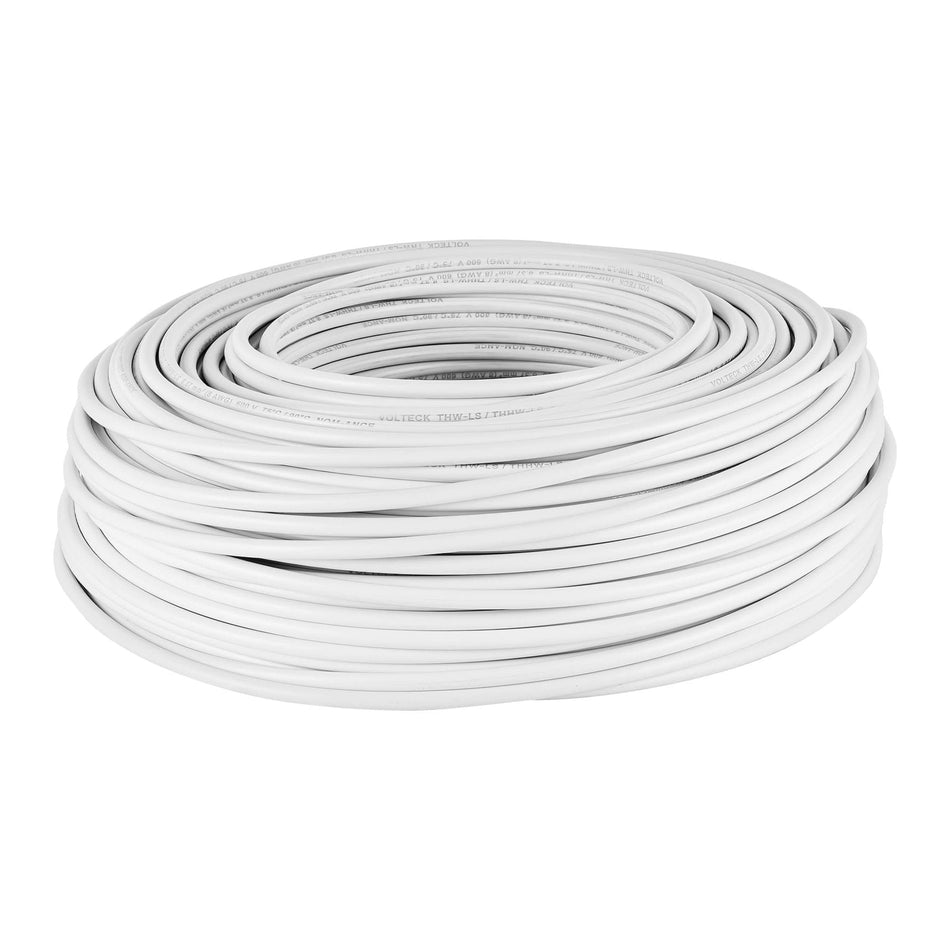 Rollos de Cables para Luz THHW-LS blancos, 100 m AWG Volteck