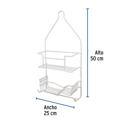 Organizador para regadera con cubierta plástica, Foset