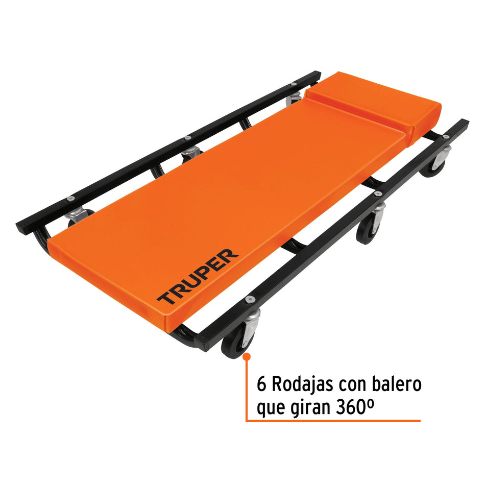 Cama de acero 36" para mecánico, Truper