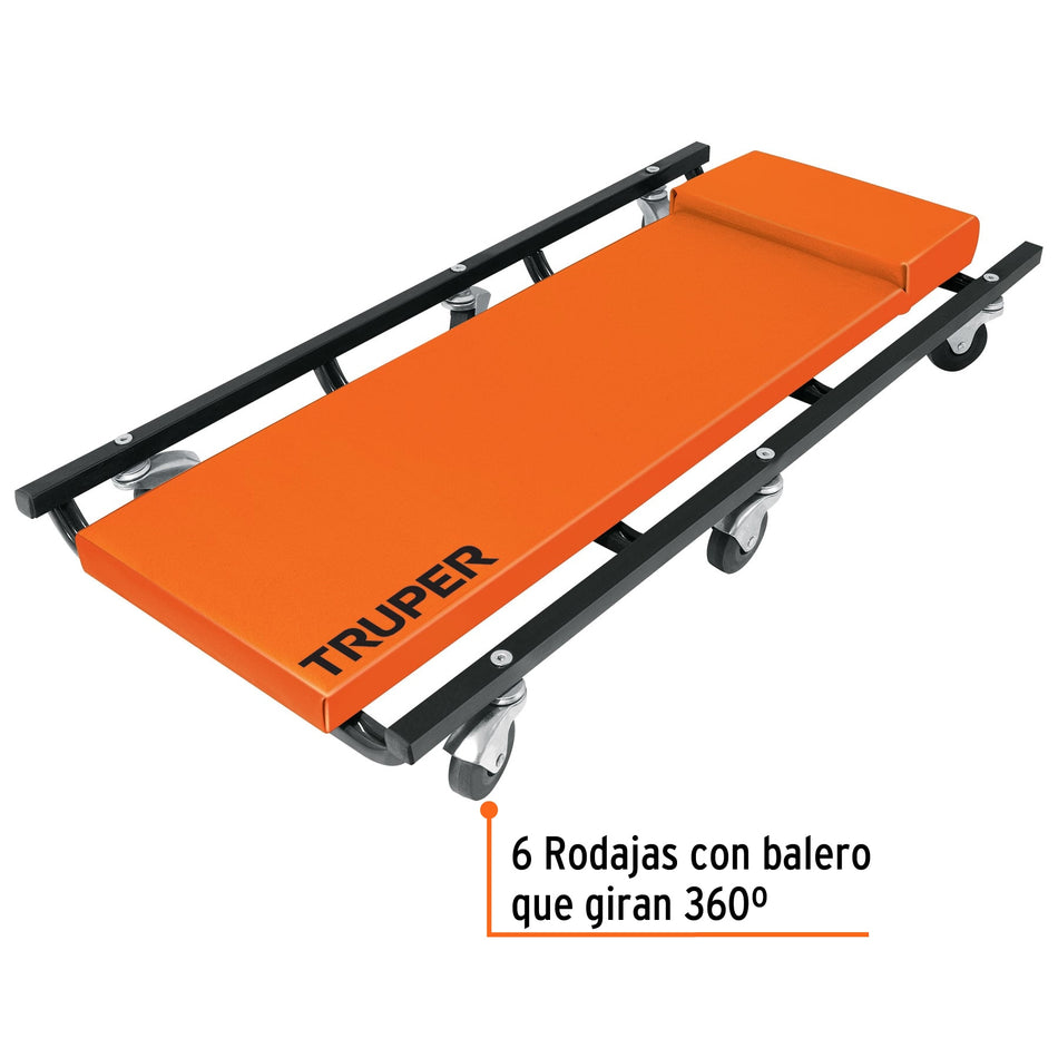 Cama de acero 40" para mecánico, Truper