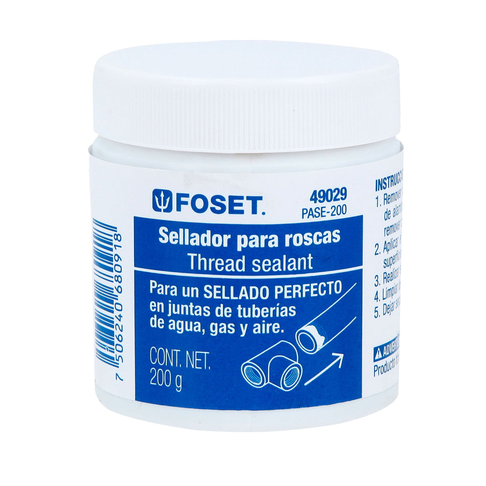 Pasta sellador de roscas de 200 g, Foset