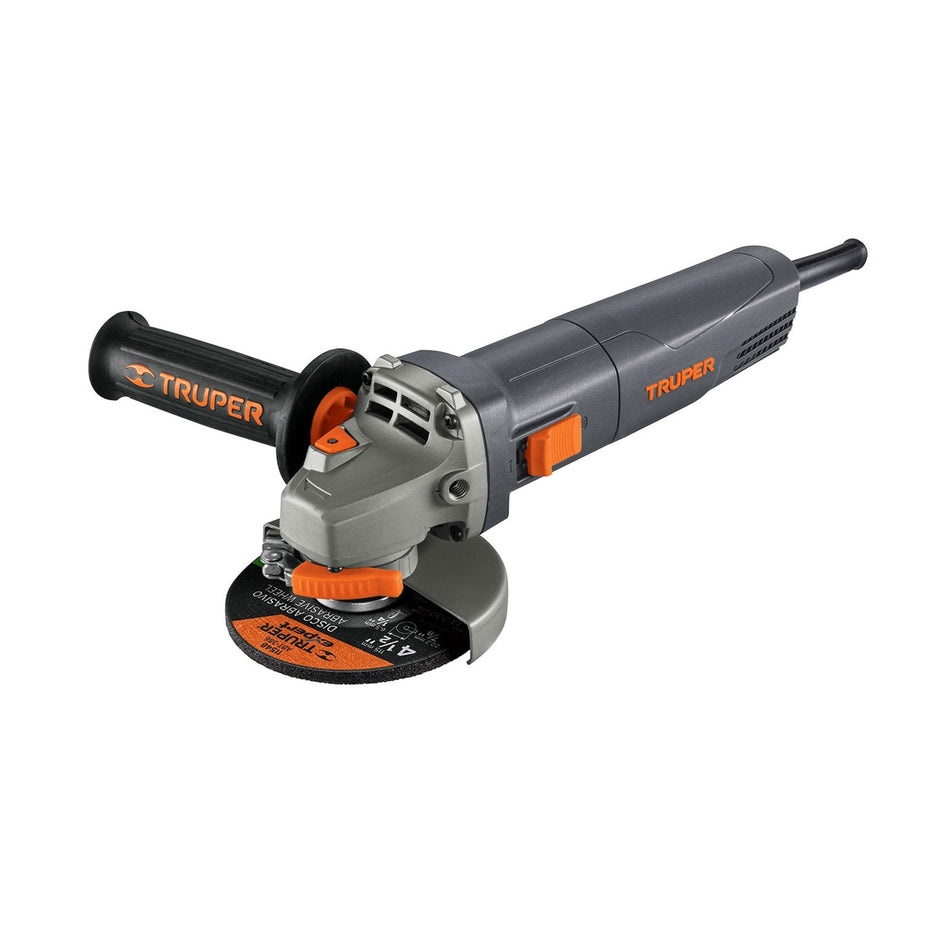 Esmeriladora angular 4-1/2" 850 W, industrial, Truper no se calienta aguanta y es ligera.