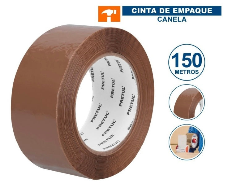 Cinta de empaque 48 mm x 150 m canela, Pretul