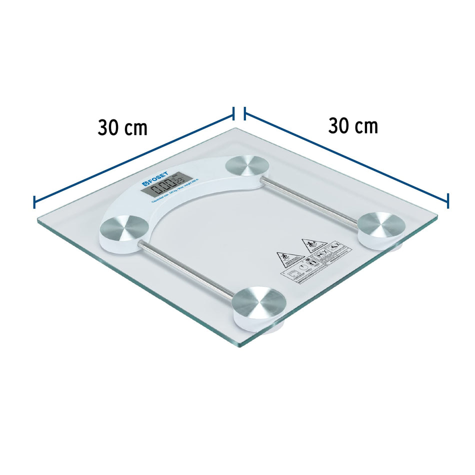 Báscula digital 180kg para baño, Foset