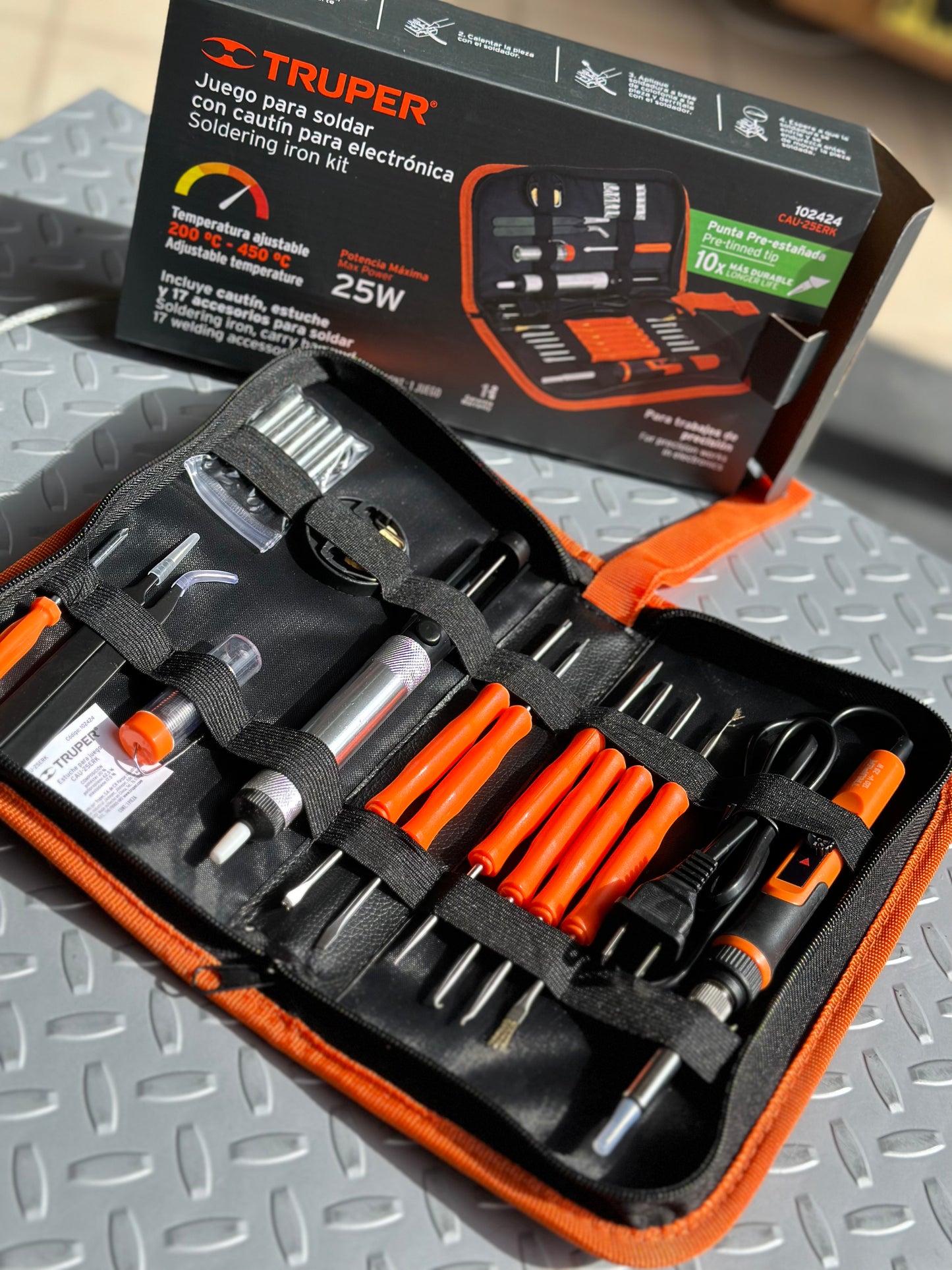 Kit de soldador, kit de pistola de soldadura digital LED de 100 W con  calentador de cerámica, kit de soldadura de temperatura ajustable 11 en 1  con