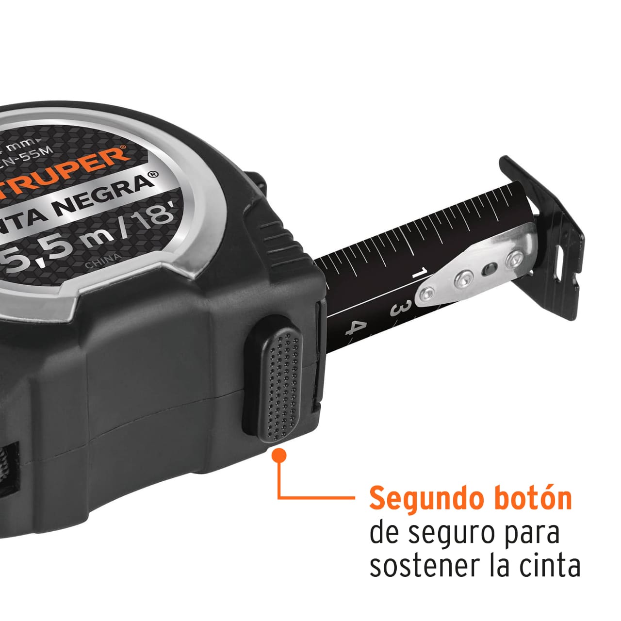Metro de medición Flexómetro contra impactos Cinta Negra x-ancha 27 mm –  Ferreteria la Obra